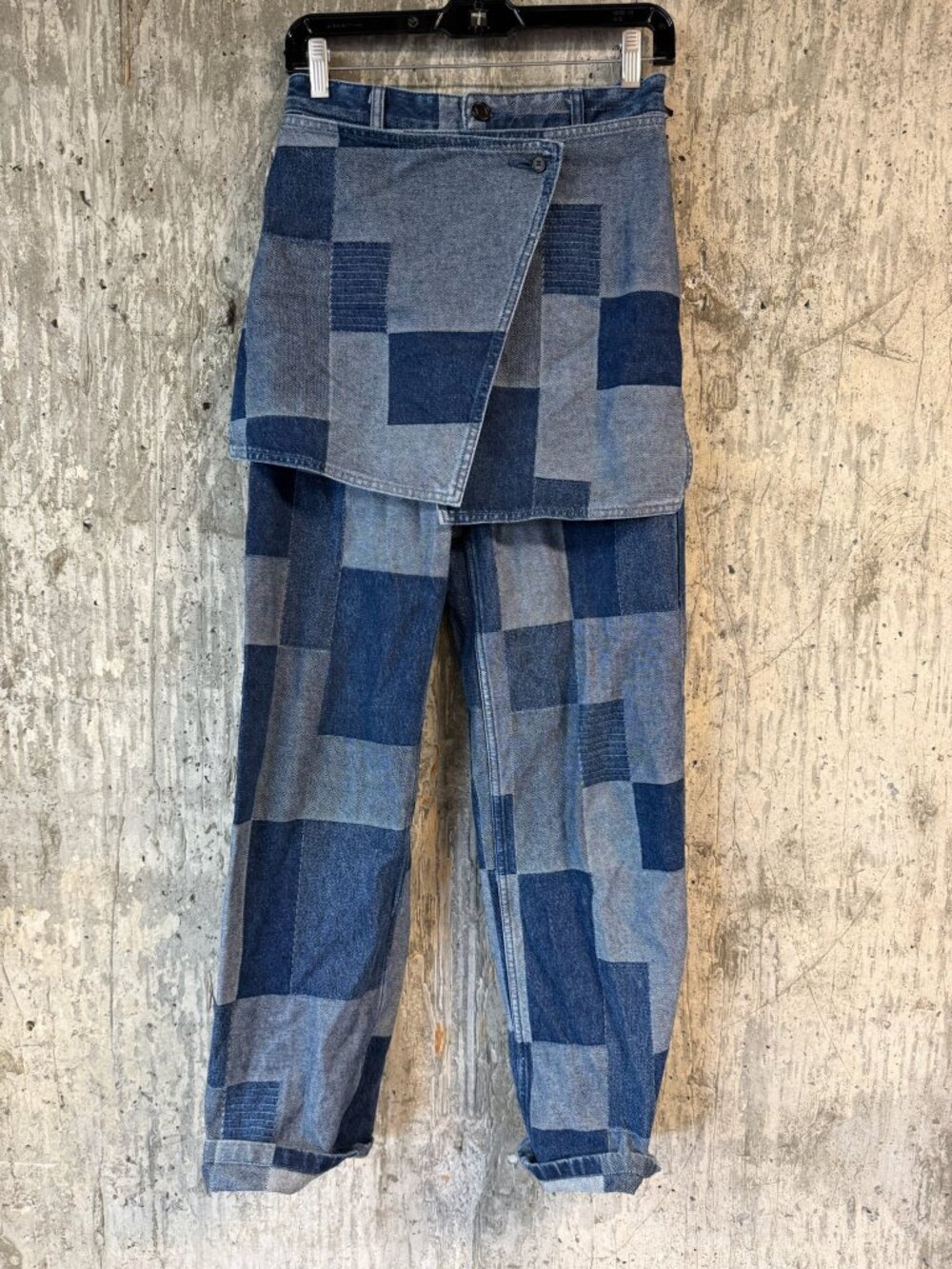 EENK Women's Wrap Straight Denim Pants Size S In Blue Cotton - Picture 4 of 8